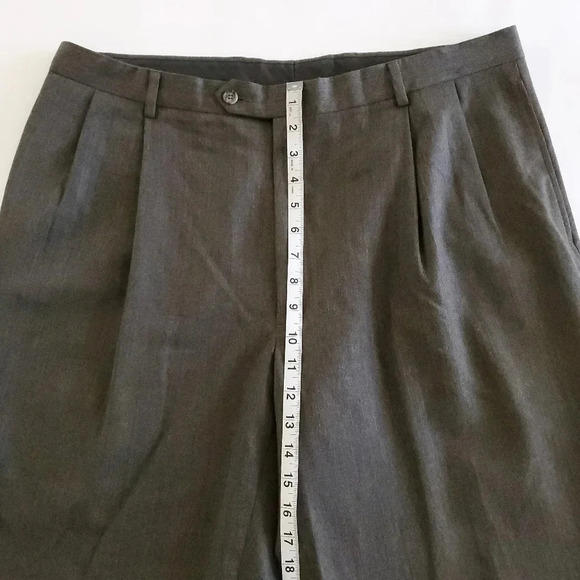 Hart Schaffner Marx 100% Wool Dress Pants Men's Size 40R Chicago Fit Pleated - Picture 11 of 12